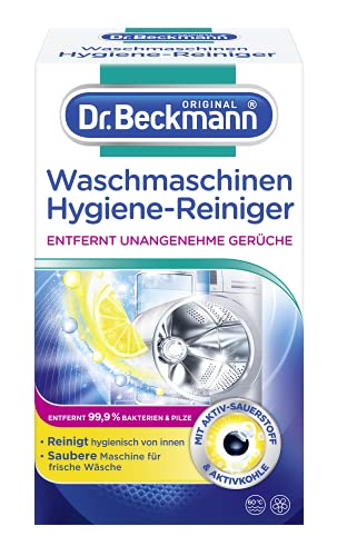 Dr. Beckmann Waschmaschinen Hygiene-Reiniger | Maschinenreiniger mit Aktivkohle | entfernt unangenehme Gerüche | 250 g
