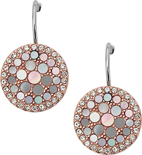 Fossil Ohrringe Für Frauen, 1,27 Cm Rose Gold Edelstahl-Ohrringe, JF01737791