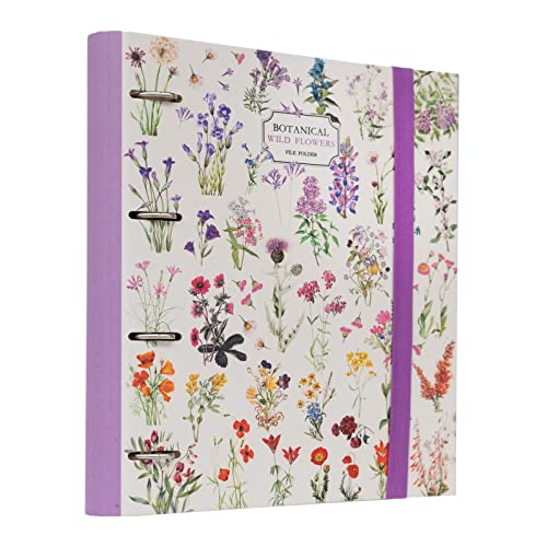 Grupo Erik Ringordner A4 4 Ringe Premium Wild Flowers Ordner A4 - Ordner mit Motiv Ordner 4-Ring - Ringbuch DIN A4