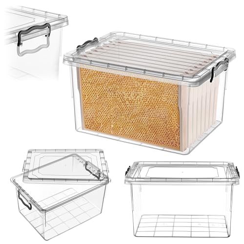 KADAX Transportbox 30L für Rähmchen 412 x 412 mm (+/- 2 mm), Aufbewahrungsbox 48 x 33 x 28,5 cm mit Deckel zur sicheren Aufbewahrung und zum Transport von Honig