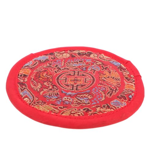 Handgefertigte Klangschalenmatte Gongkissen für Klangschale Rot 10 Cm Buddhismus-zubehör