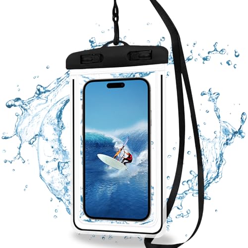Unterwasser Handyhülle,wasserdichte Handyhülle,Wasserfeste Handyhülle,Handyhülle Wasserdicht,wasserdichte Handytasche,Handyhülle Wasserdicht Schwimmen,für Bildschirme Kleiner als 6.8 Zoll (Schwarz)