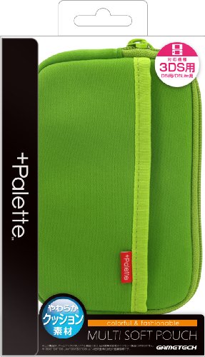 3DS/DSi/DSLite用やわらかクッションポーチ『+Paletteマルチソフトポーチ(ライムグリーン)』