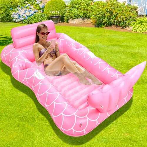 Herefun Große Luftmatratze Pool, Wasser Hängematte Luftmatratze, Erwachsene Tanning Pool, Aufblasbarer Sonnenpool, Aufblasbare Wasserhängematte Kinder und Erwachsene, Wasserhängematte für Sommer Pool