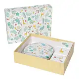 Baby Art Gift Box, Geschenk-Set inkl. 1x Magic Box, DIY Gipsabdruck Set für Baby Handabdruck oder Fußabdruck, sowie 3x kleinen Design Geschenkboxen, Toucans Limited Edition von Mr. & Mrs. Clynk