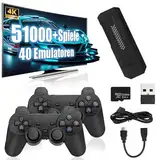 KINMRIS X2 Plus Retro Konsole Spielekonsole 128G 40000 Spielens 4K USB Wireless 40+ Emulatoren, Videospielkonsole Retro TV Spielkonsole HDMI-kompatible Videospiel-Sticks