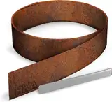 IRKA 1011-004 – Rasenkantenband – 1 mm stark – Cortenstahl – robuste Beeteinfassung – Höhe 15 cm – Länge 5 m