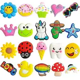 homenatur Anstecknadeln für Crocs Sanitär-Clogs – 20 Stück – dekorative Pins – Schuhanhänger – Zubehör und Verzierungen für Schuhe – Damen Herren Kinder – Gesundheit Gastgewerbe – Arbeit Friseur,