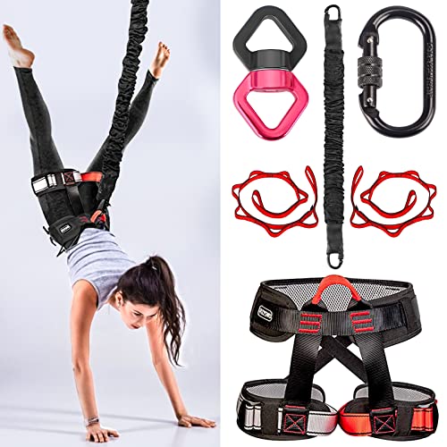 DASKING Heavy Bungee Band Set, Air Yoga Widerstand Bungee Stretch Gürtel, 4D Bungee Tanzseil, Exercise Resistance Belt Training Fitness Home Gym Professionelle Trainingsausrüstung