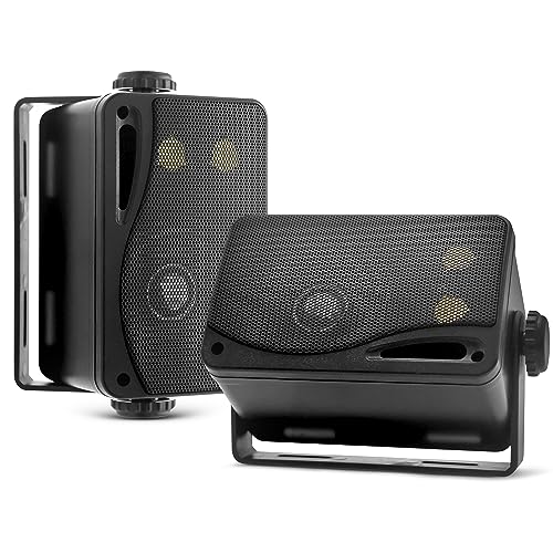 Pyle Outdoor Lautsprecher Boxen, Musikbox – Marine Speaker, Outdoor Box – Wasserdichte Box Outdoor 200 Watt passend als Sauna Lautsprecher, Duschlautsprecher, Auto Lautsprecher oder Boot Lautsprecher