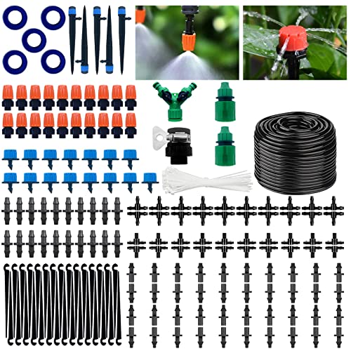 NINGESHOP Gärten Bewässerungssystem 200 Stk. Micro Bewässerung Wassertropfen Set Automatik Bewässerung Tropfensystem für den Garten