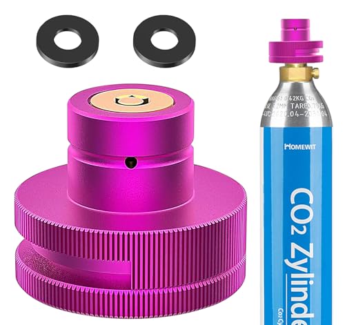 Homewit Quick-Adapter für CO2 Zylinder Kompatibel mit Duo/Terra/Art/E-Duo/Crystal 3.0/Gaia Sprudelwasserbereiter, Schnelladapter für 60L CO2 Zylinders mit TR21-4 Trapezgewinde, Adapter mit 1 Gasket