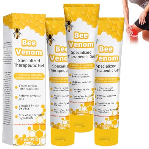 Bienengift Gelenktherapie Schmerzlinderungsgel,Bienengift Schmerzcreme, Bee Venom Schmerzlinderungsgel, Bienengift Spezielles Therapeutisches Gel,New Zealand Bee Venom Joint Relief Gel (3PCS)