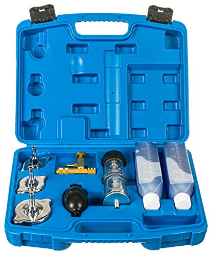 RELD Profi Zylinderkopfdichtung Tester Lecktester CO2 Universal für alle Autos und Motorräder Test Zylinderkopf Dichtung Rapid Engine Leak Detector mit 500ml Reaktionsflüssigkeit
