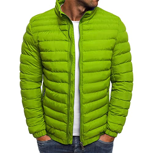 UHouse Winterjacke Herren Steppjacke ohne Kapuze Angebote Leichte Daunenjacke Wandern Übergangsjacke Herbst Winter Jacke Bequeme Softshelljacke Outdoor Jacken Angebote Des Tages Heute Grün
