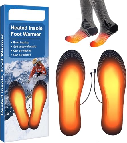 Beheizbare Einlegesohlen, Fußwärmer, Sohlenwärmer, Wärmesohle, Fußwärmer Wärme Thermosohlen, Thermosohlen Fußwärmer für Männer und Frauen, 1 Paar (35-45)