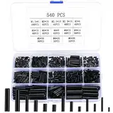 Spannstift Hohlsplinte, 540 Stk Klappsplinte, Hohl Federstifte Manganstahl Sortiment Set, Geschlitzte Federstifte, Spannstifte Hohlsplinte Metallbeschläge - M1.5/M2/M2.5/M3/M4/M5/M6