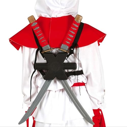 CREATIV DISCOUNT NEU 2 Samurai Schwerter mit Rückenhalterung