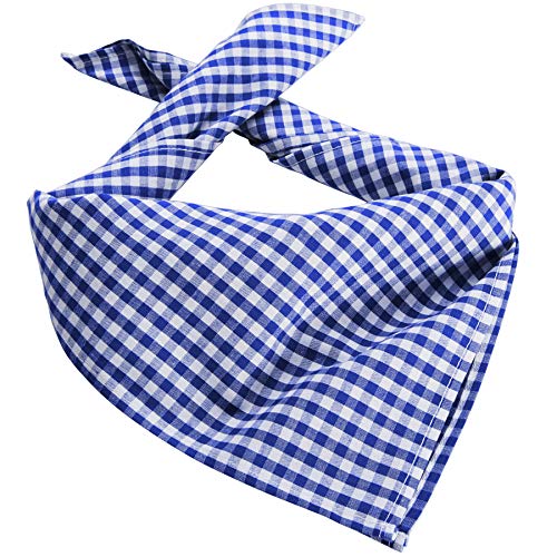 dressforfun 900644 Trachtentuch, kariert,verwendbar als Halstuch, Kopftuch oder Armtuch, für Oktoberfest & Trachten Party - Diverse Farben - (Blau | Nr. 303242)