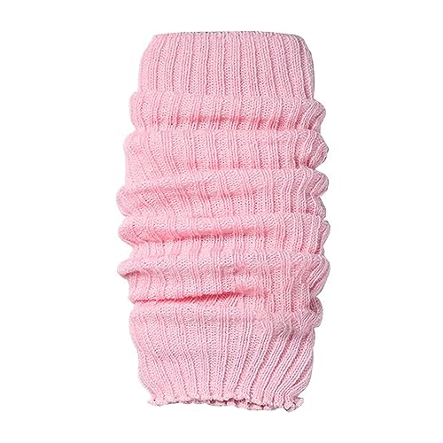 Stulpen für Damen und Mädchen, Langer Knöchelwärmer Beinwärmer Stulpen Legwarmers Gestrickte Strümpfe 80er Jahre Beinstulpen Kinder Frauen Tanz Party Modisch Warm Beinwärmer (A0a1-Rosa, One Size)