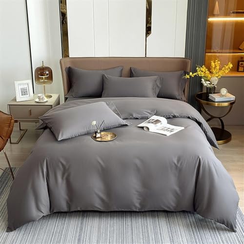 Baumwolle Einfarbig Bettdeckenbezug Mit Reißverschluss Ultra Weich Hotelqualität Duvet Cover Komfortabel Bettgarnitur Bettwäsche (Color : C, Size : 160X210CM(63X83INCH))