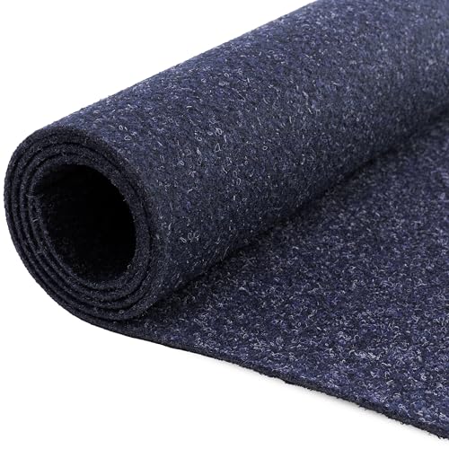 Primaflor Nadelfilz Meterware TURBO B1 – Blau, 2,00m x 1,00m, Robuster, Trittschalldämmender Teppich Bodenbelag für Wohn- und Büroräume