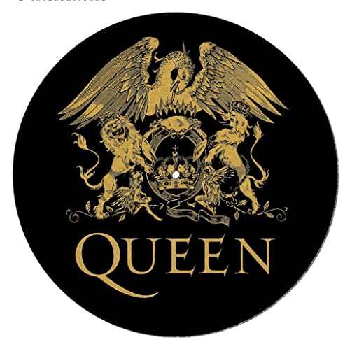 Pyramid International Queen Plattenspieler Slip Mat zum Mixen, DJ-Kratzen und Home Listening (Logo-Design) – Offizieller Merchandise-Artikel, Gold