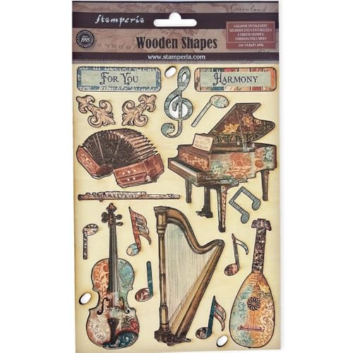 Stamperia KLSP175 Colored Wooden Shape, Brown, One Size