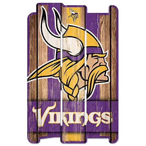 WinCraft NFL Minnesota Vikings Holzzaunschild schwarz