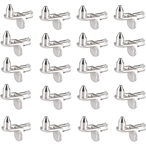 VIEVRE 20 Stück Einlegeboden Halter, Regalbodenträger L Form, Bodenträger 5 mm, Halter für Einlegeböden, für Küchenschrank, Bücherregal, Schrank, Möbelschrank