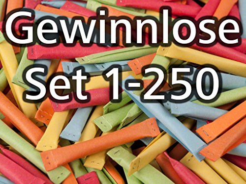 Sicherheitslose, geklammert, bunt gemischt, Set 1-250
