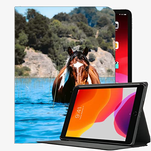 Smart Case für das iPad Air 2, Pferd Tierwasser 376 Fall Slim Shell Cover für iPad Air2 9,7 Zoll