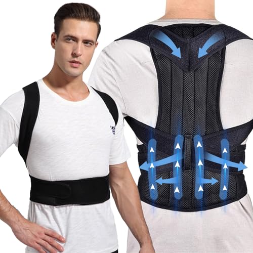 stroyayo Posture Corrector Men Ruckenhalterung Korrektur Haltungskorrektur Rücken Damen für Eine Aufrechte Haltung Posture Corrector Geradehalter Universal Passform Xl