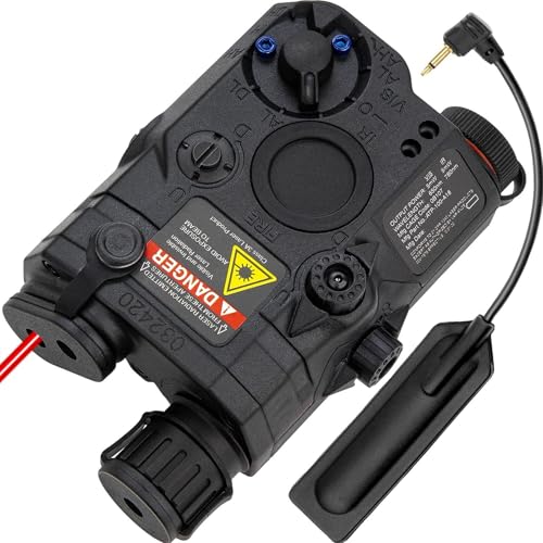 Airsoft PEQ-15 IR Laser + Visible Red Laser + White LED Flashlight (Black)(Black)