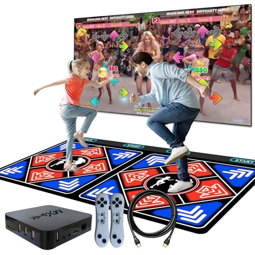 YRPRSODF Tanzmatte für Kinder und Erwachsene, Flanell-Tanzmatte für Kinder Mädchen, TV-Tanzmatte für Übung & Spiele, Plug & Play Familienspiel, Weihnachten Geburtstag Geschenke Idee.