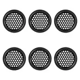 6 Stück Edelstahl Lüftungsgitter Rund Türlüftungsgitter, 53mm Rund Belüftungsgitter Lüftungsloch Lüftungsklappe Lüftungsabdeckung Lüftungsrosette für Küche Schränke Büros Schlafzimmer Kleiderschrank
