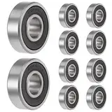 10 Stück 6000-2RS Kugellager 10 mm x 26 mm x 8 mm doppelt geschützte Rillenkugellager für DIY, Drehbänke, Motoren, 3D-Drucker, Fräsmaschinen, verschiedene mechanische Geräte, etc.