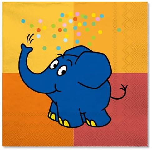 20 Servietten * DIE SENDUNG MIT DEM ELEFANTEN * für Kinderparty und Kindergeburtstag | Maus Elefant Lach- und Sachgeschichten Papierservietten Napkins Kinder Party Set