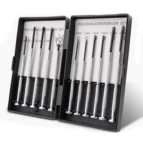 Mini Schraubenzieher Set, 11 Stück Uhrmacherwerkzeug Set, Feinmechaniker Schraubendreher Set, Kleine Schraubenzieher Set für Uhren Brillen Computer Feine Wartung