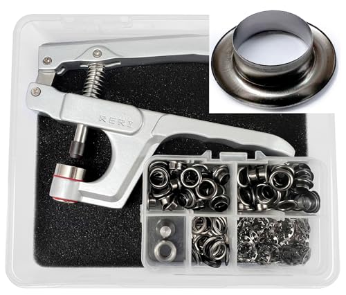 Ösenzange Φ8mm Ösen-Set mit Werkzeug Φ8mm Ösen-Einstellwerkzeug für Schnürsenkel, Kleidung, Rucksack, Außenwerbung, Schuhleder, Tüllen