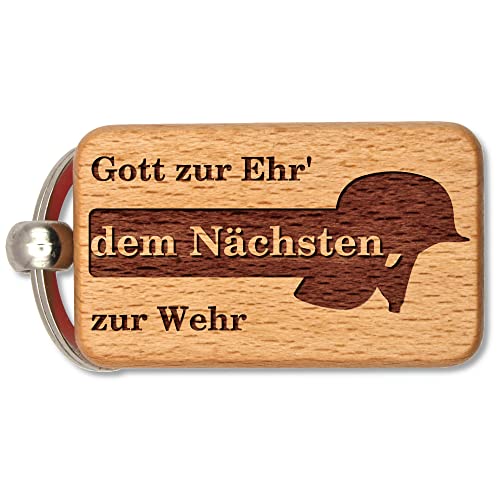 dekolaser24 - Schlüsselanhänger Gott Zur Ehr Dem Nächsten Zur Wehr Feuerwehr Ehrenamt Kameradschaft