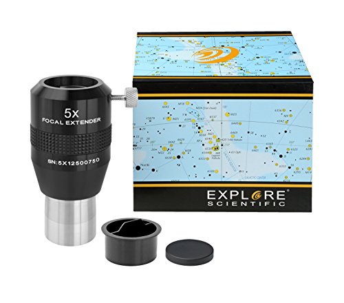 Explore Scientific Fokal Extender 5x 31,7mm/1.25" Barlowlinse zur Erhöhung der Brennweite für Teleskope