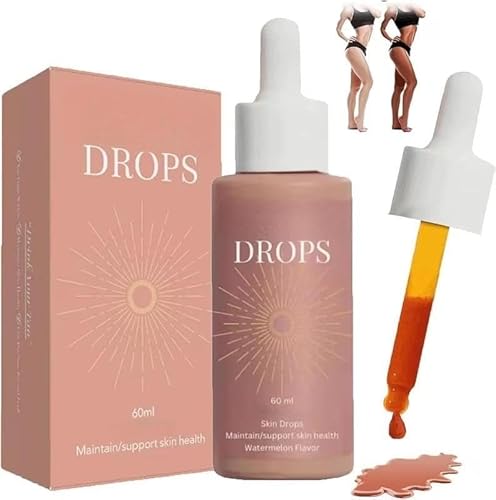 Bräunungstropfen zum Trinken, Sunless Tanning Drops für Gesicht und Körper, Allmählicher Selbstbräuner Tropfen, bräunungstropfen fördert die Gesundheit und Pigmentierung der Haut, Unisex 60 ml