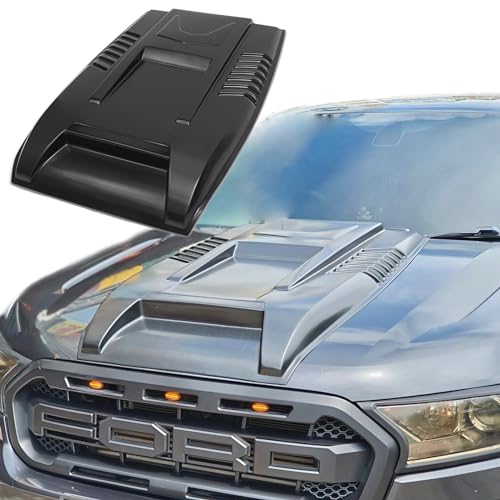 JHCHAN Groß Motorhaubenschaufel für Ford Ranger T7 T8 2015–2022 Wildtrak Raptor Limited XL XLT Tremor Platinum, ABS Motorhaube