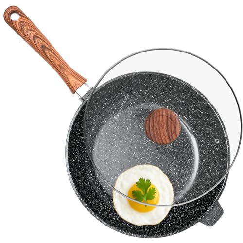 Goldmann Bratpfanne 24 cm – Induktionsgeeignet, Gussaluminium, Keramik-Antihaftbeschichtung, Aromadeckel, Soft-Touch-Griff, Spülmaschinenfest