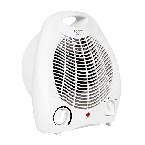 Teesa TSA8025 Heizlüfter 3 Funktionsmodi, 2 Heizstufen (1000W, 2000W), einstellbarer Thermostat, Überhitzungsschutz, weiß