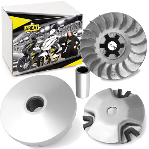 Area1 Ersatz Variomatik für Roller mit 50ccm China-2-Takt-Motor. Kompatibel mit ATU Explorer Race GT Iron Hi Spin CPI Keeway Generic AGM Nova Motors GT Union Luxxon Rivero Sachs Tauris Sprint Mawi KSR