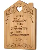Giftasy Geschenk zum Einzug 2025 - Graviertes Bambus Schneidebrett, Einzugsgeschenke Wohnung, Einweihungsgeschenk Haus, Richtfestgeschenk, Neues Zuhause Neues Haus Neue Wohnung Hauskauf Geschenke