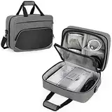 Trunab Tasche Kompatibel mit PS5/PS4/PS4 Pro/PS4 Slim/Xbox One/Xbox One X/Xbox One S, Grau, Tragetasche Großer Kapazität, Aufbewahrung für PS5 Controller und Spielzubehör