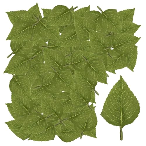 UOPJDD 50 Simulierte Blätter, DIY -Kunsthandwerksmaterialien, Strauß Dekorationen, Kopfschmuckzubehör, Home Decoration Supplies.